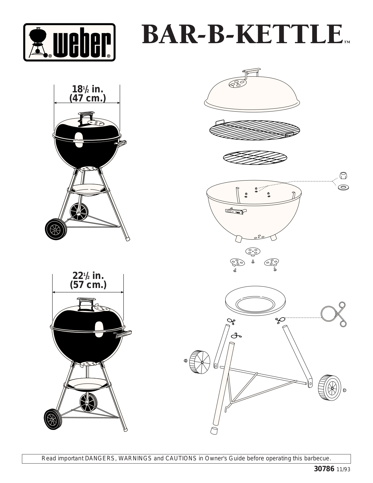 Weber 4584-4, 21004 Bbq Kettle, 21001, 21004 Compact Kettle, 61001 Installation Instruction