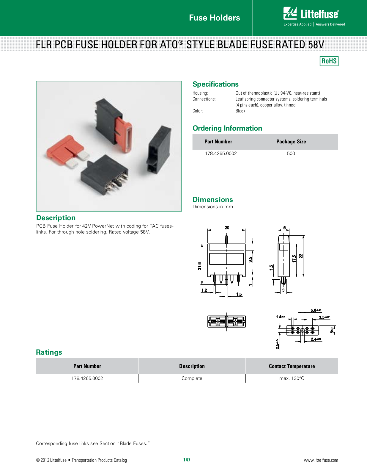 Littelfuse FLR PCB ATO Style User Manual