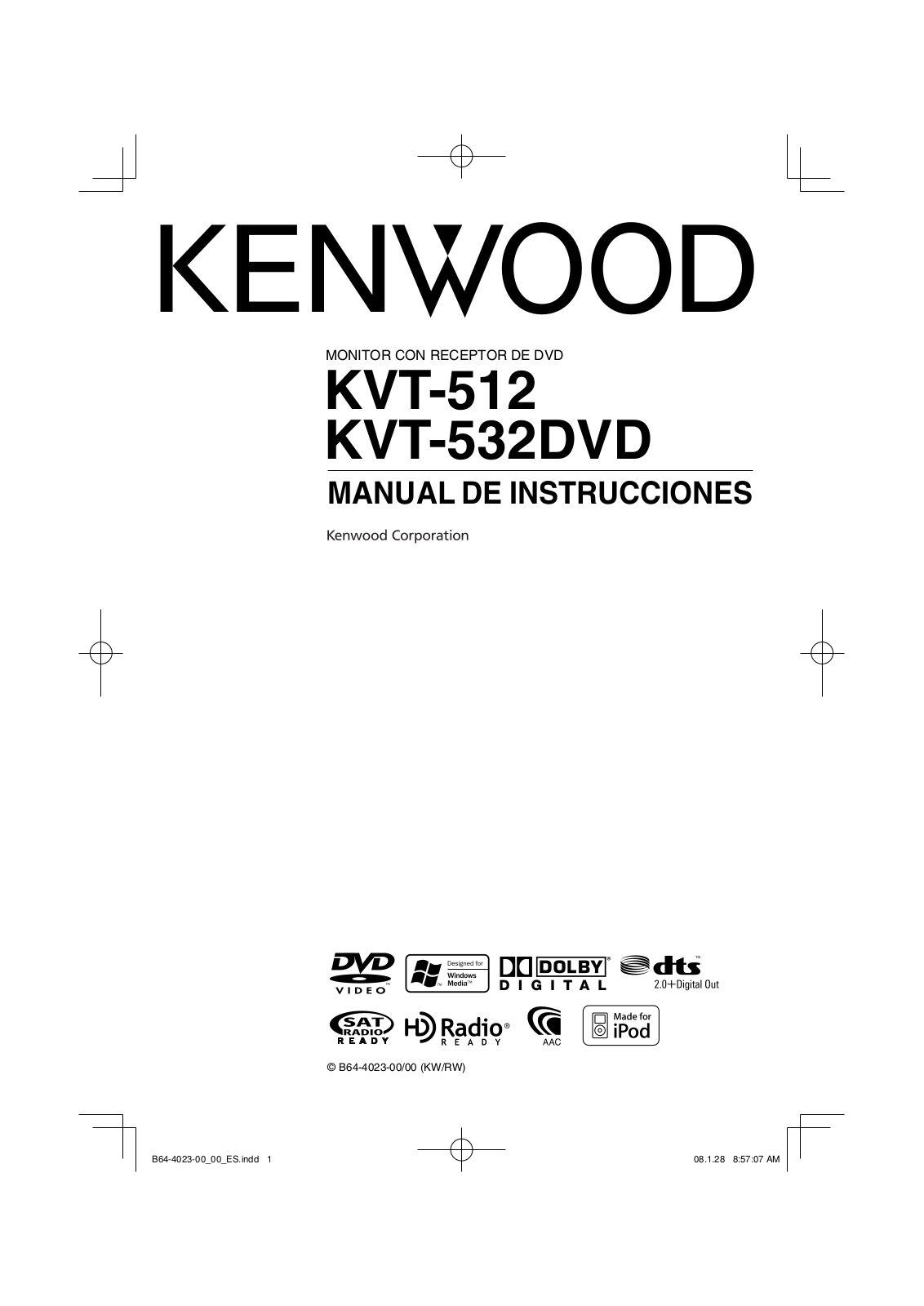 Kenwood KVT-512, KVT-532DVD User Manual