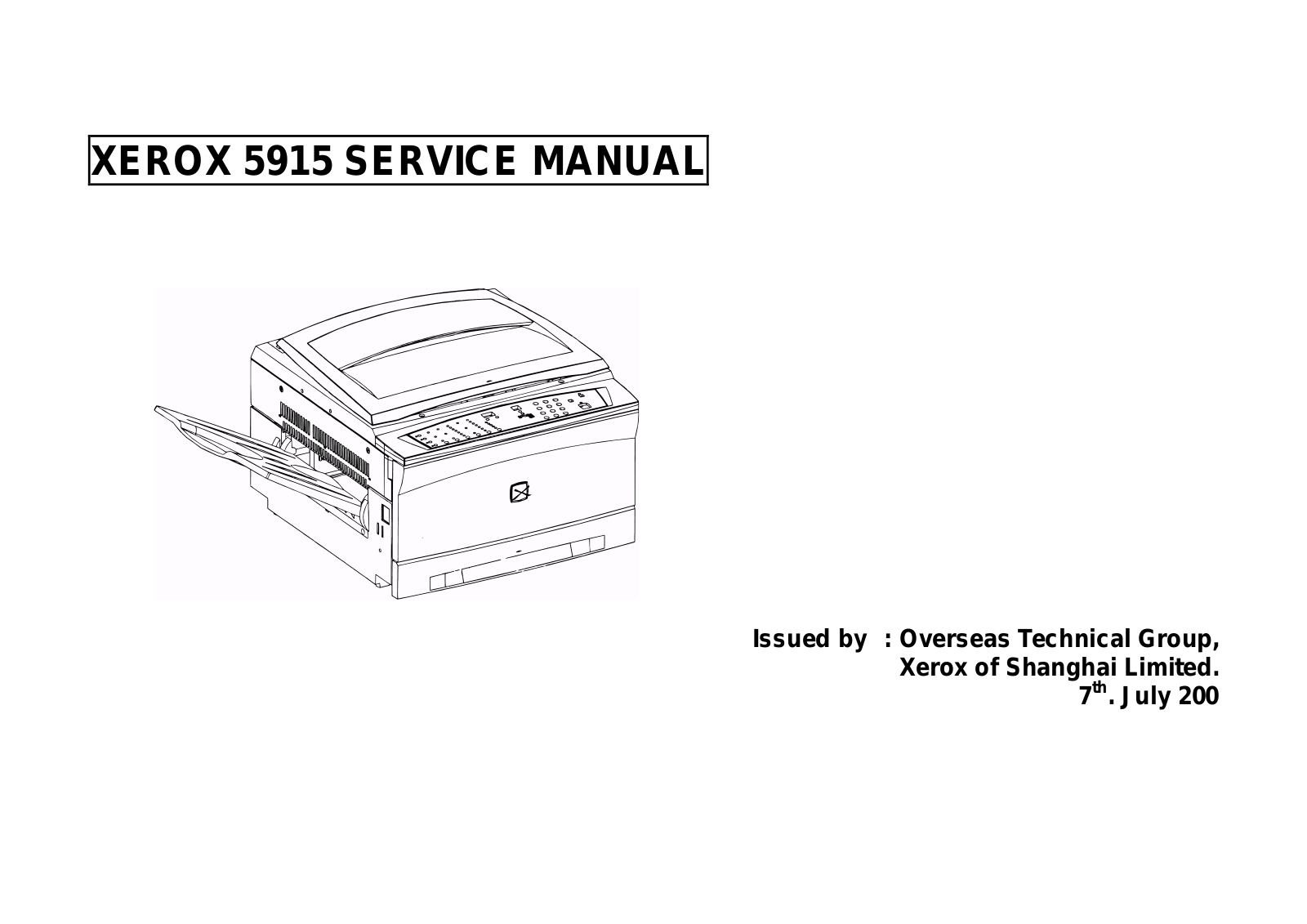 Xerox 5915 User Manual
