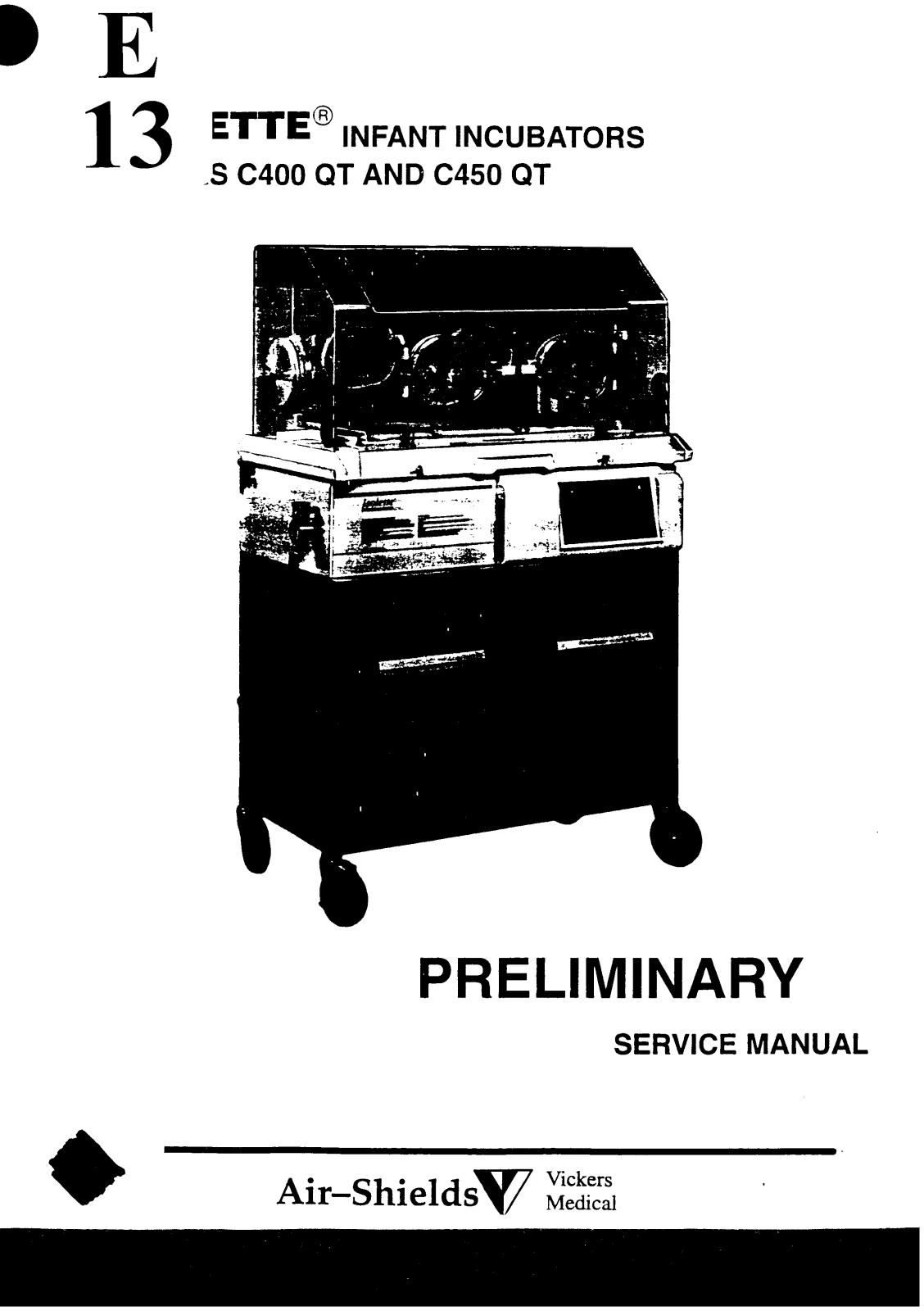 Air-Shields Isolette C-400 Service manual