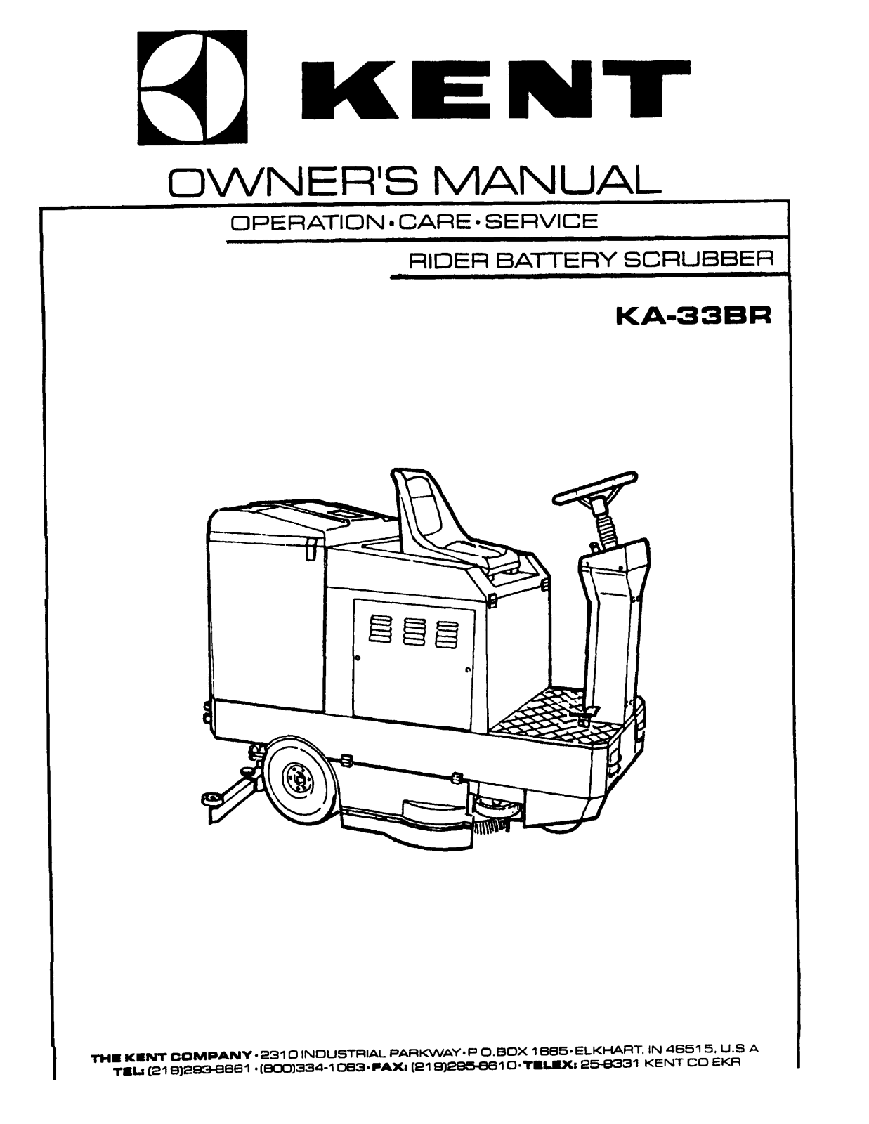 Kent Euroclean KA-33BR Owner Manual