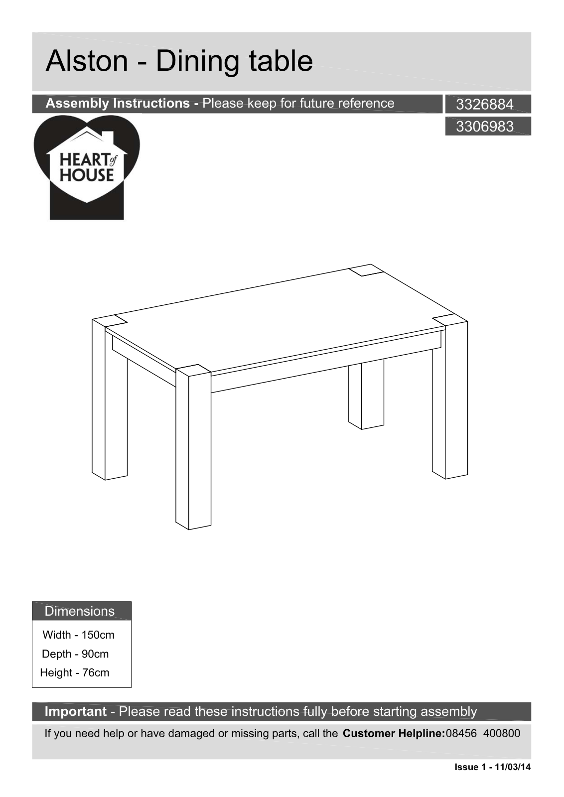 Argos 3326884, 3306983 User guide - ManualMachine.com