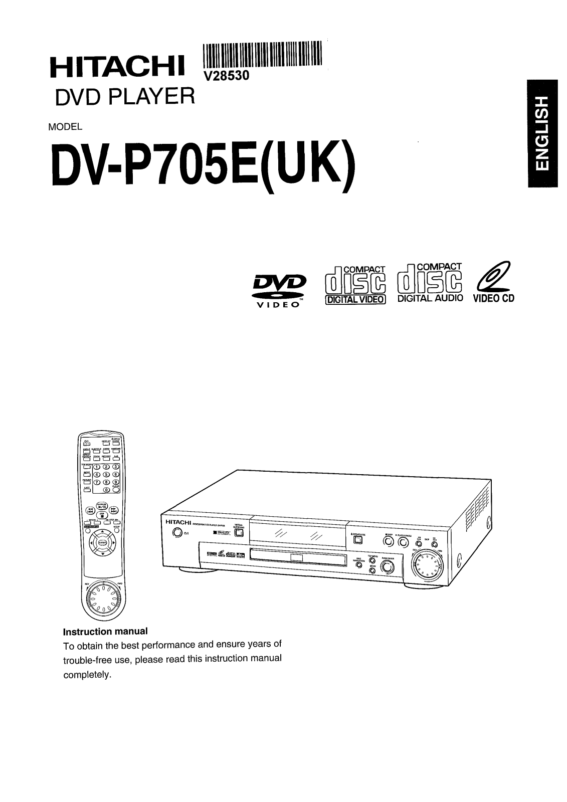 Hitachi DV-P705EUK User Manual