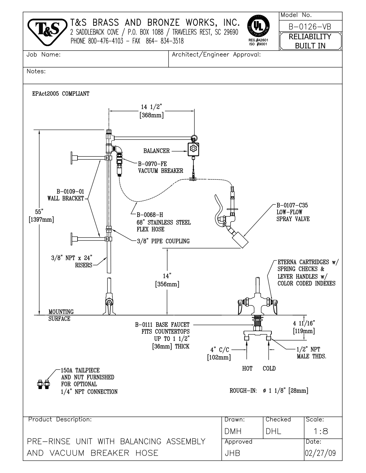 T & S Brass & Bronze Works B-0126-VB General Manual