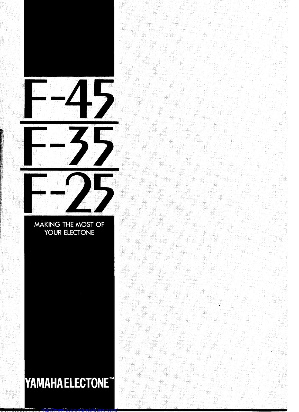 Yamaha Audio F-45, F-35, F-25 User Manual