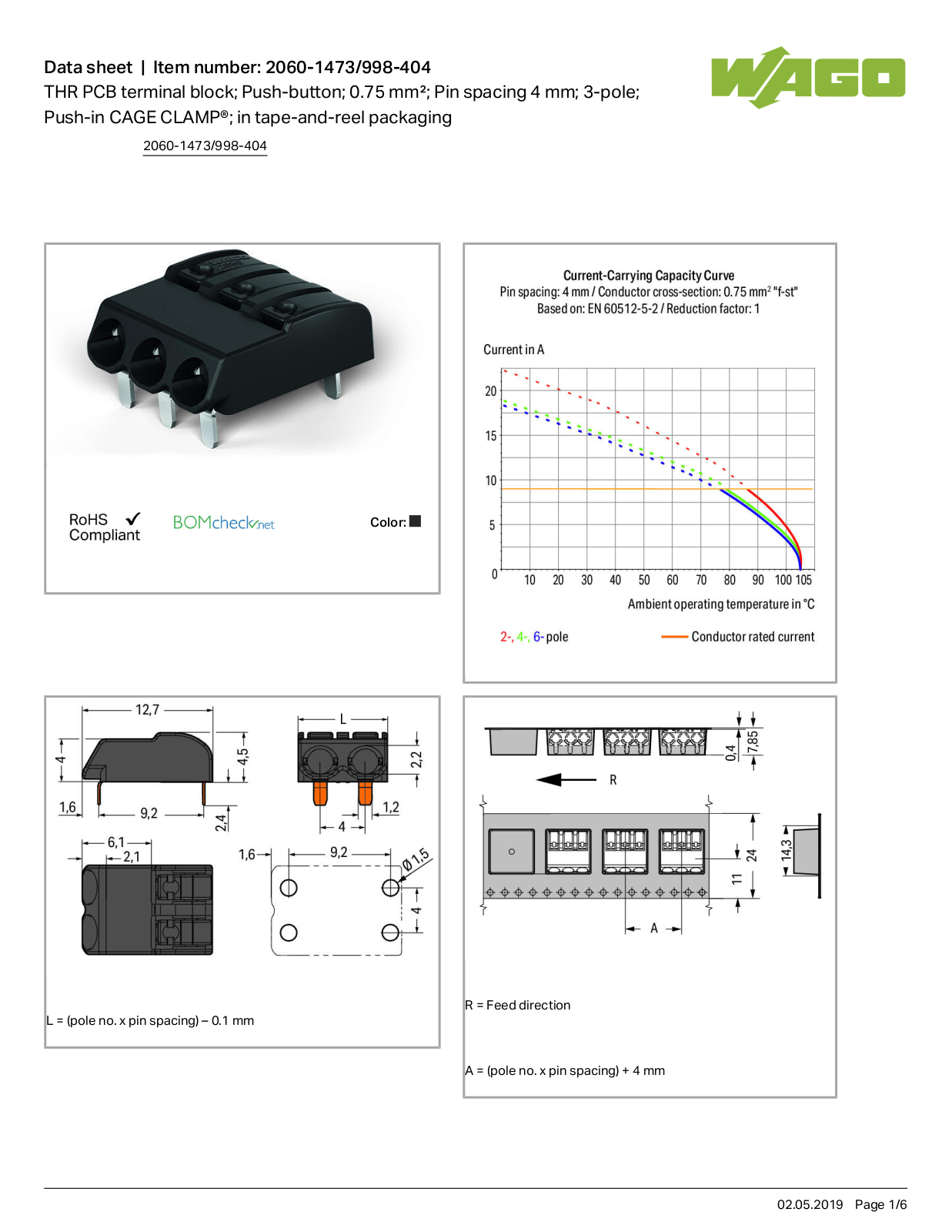 Wago 2060-1473/998-404 Data Sheet