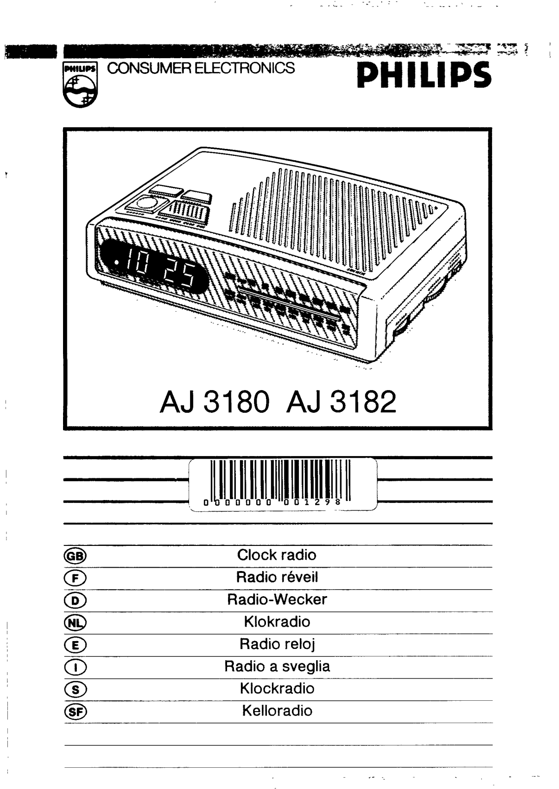 Philips AJ3182, AJ3180 User Manual