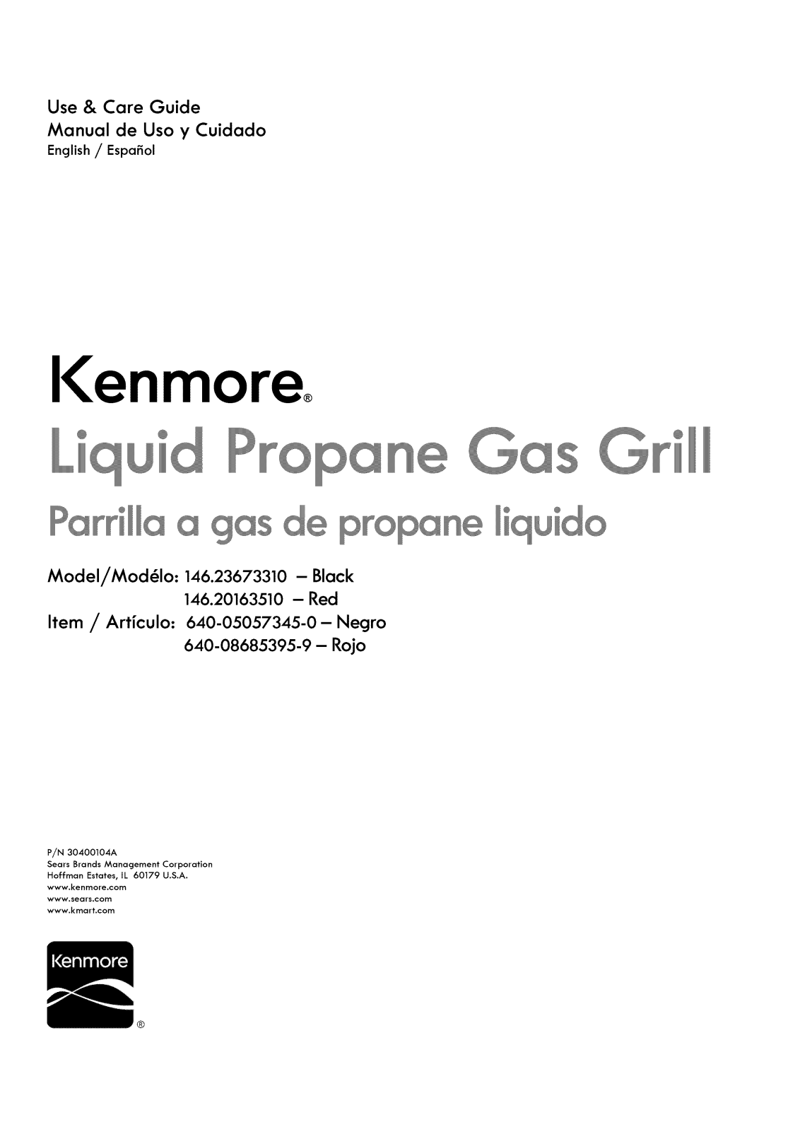 Kenmore 640-05057345-0, 14620163510 Owner’s Manual