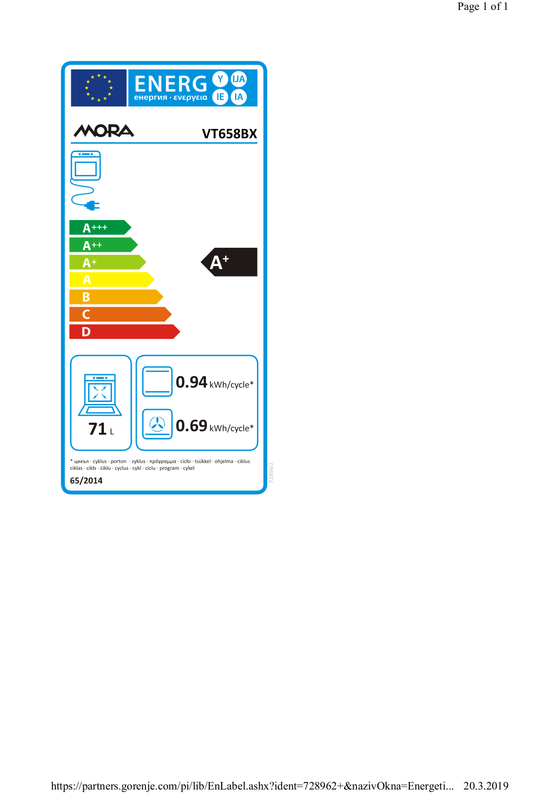 Mora VT 658 BX User Manual