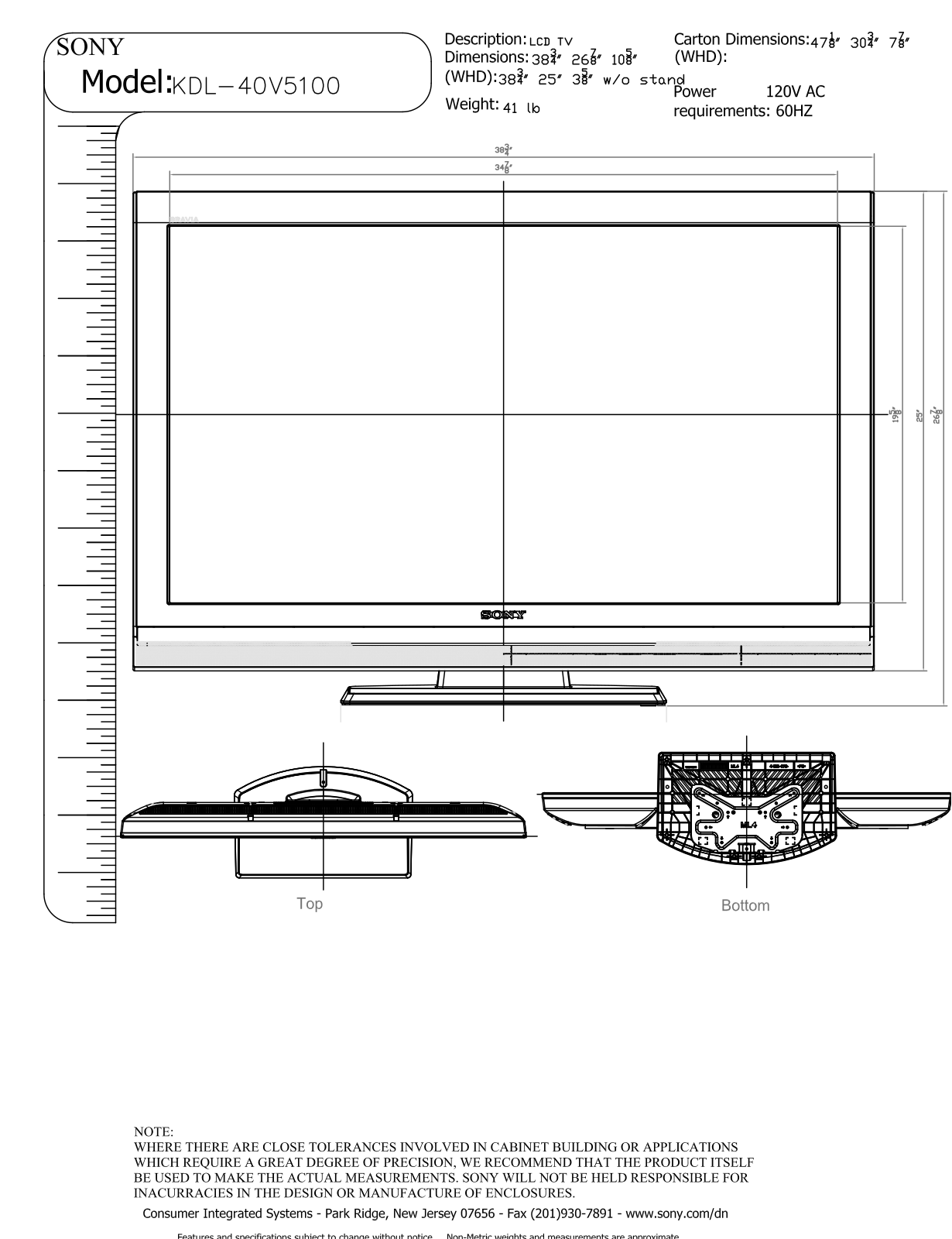 Sony KDL-40V5100 Schematics