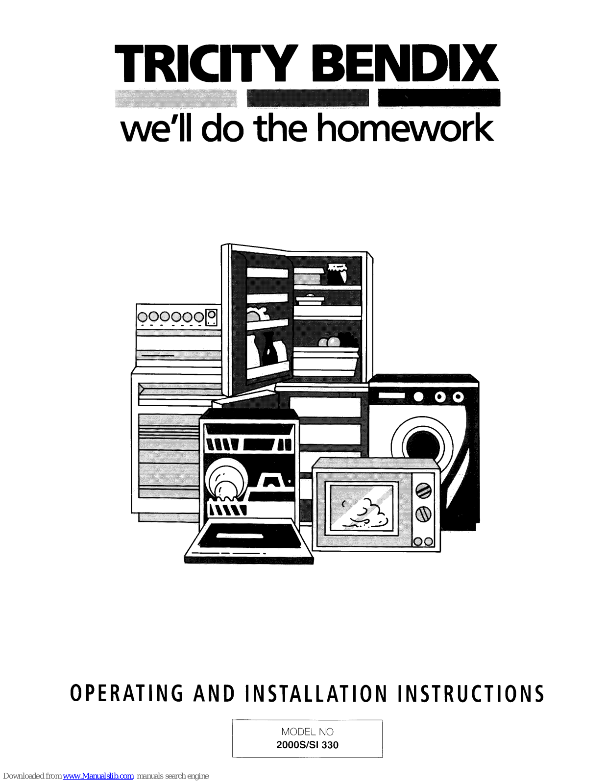 Tricity Bendix SI 330 Operating And Installation Instructions