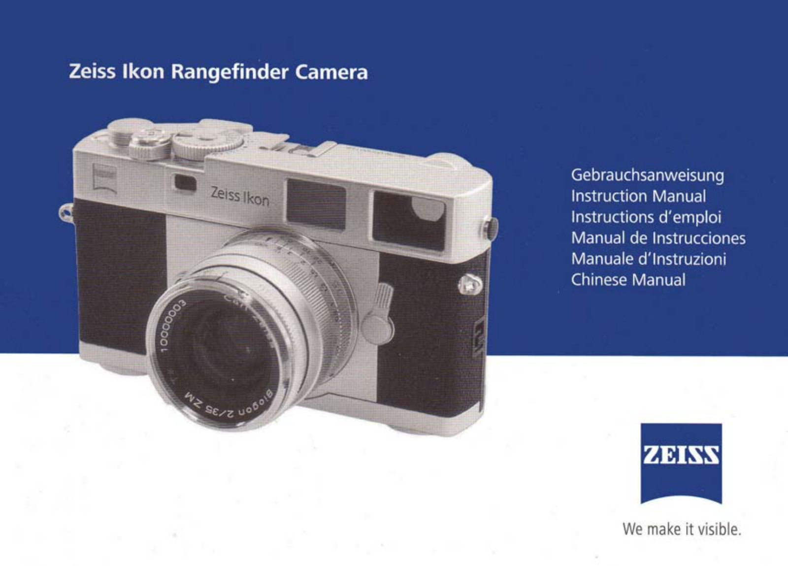 Zeiss Ikon Ikon Instruction Manual