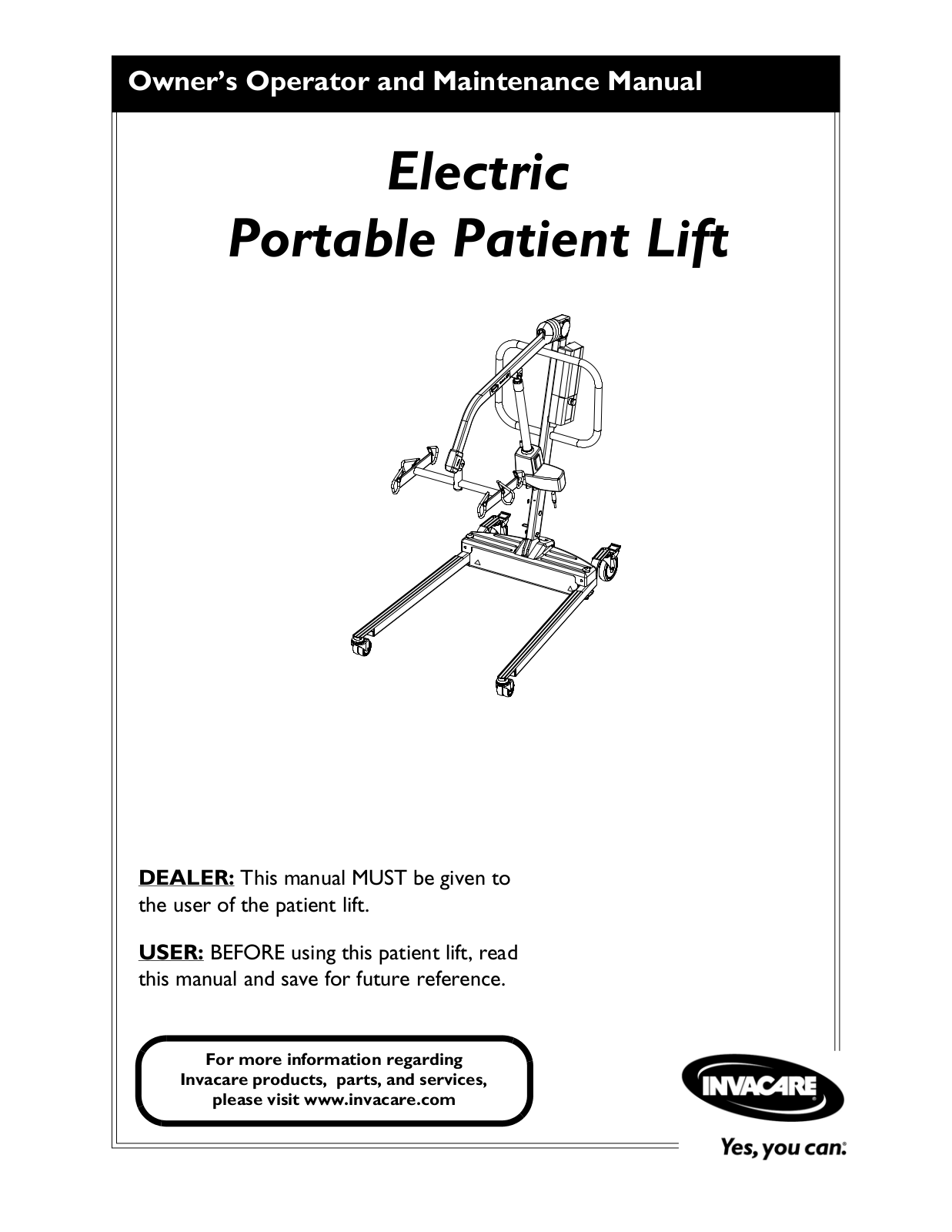 Invacare R100, R110, R102, R117, R121 User Manual