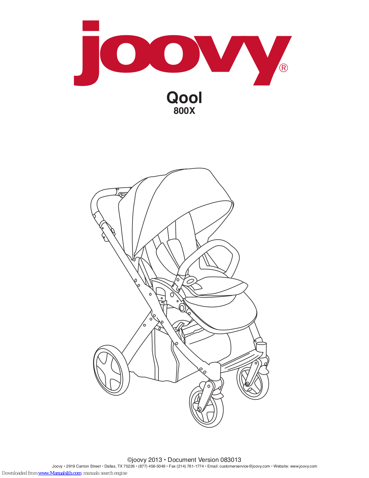 Joovy Qool 800X Instruction Manual