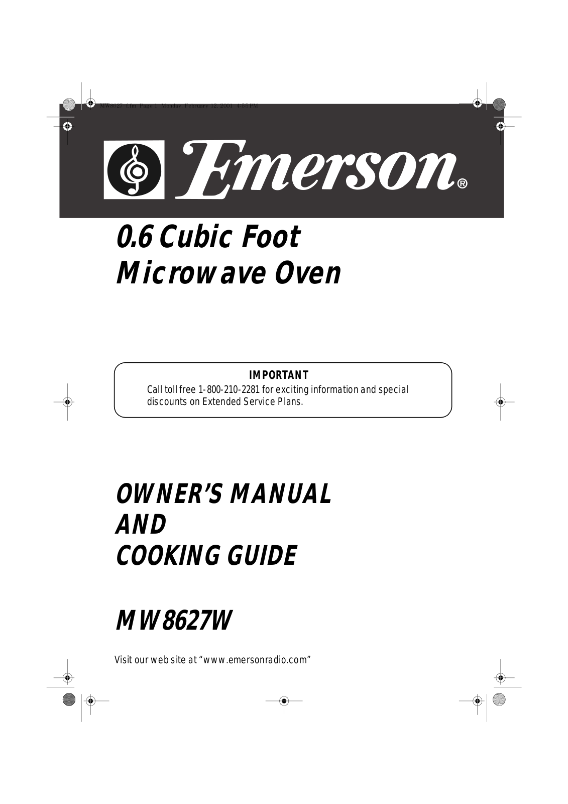 Emerson MW8627W User Manual