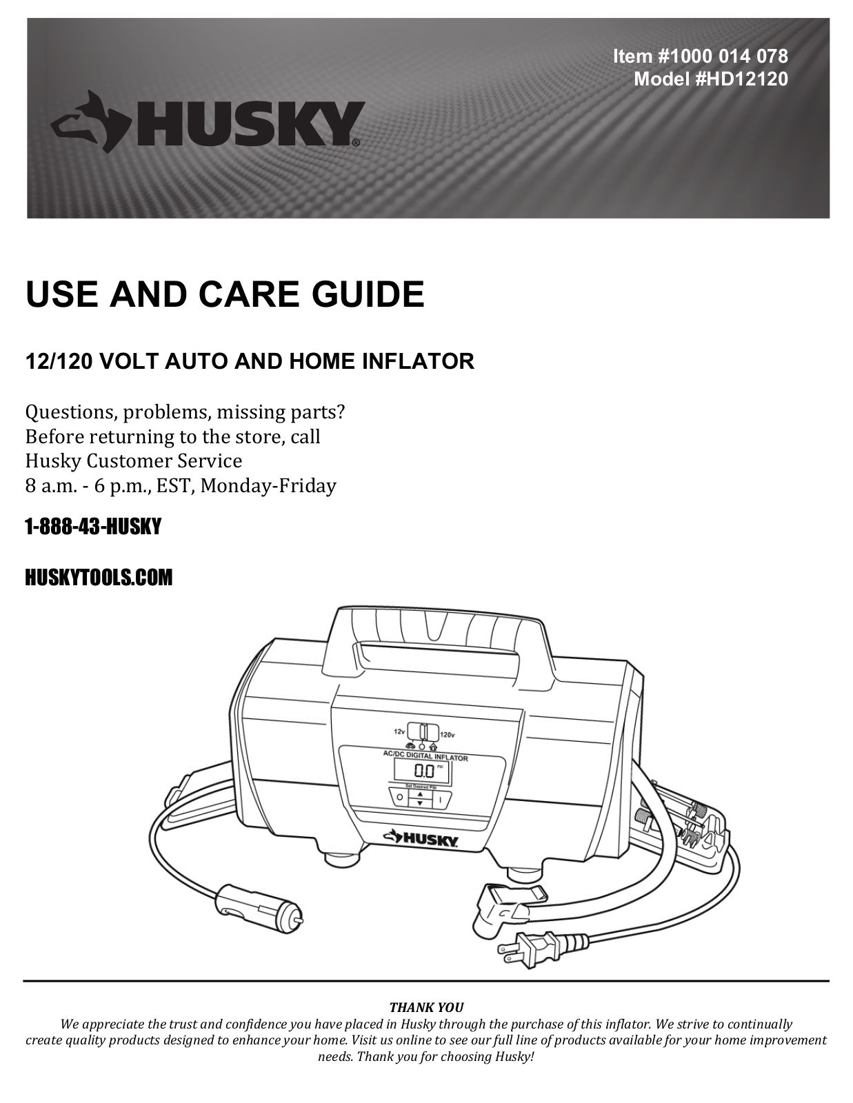 Husky HD12120 User Manual