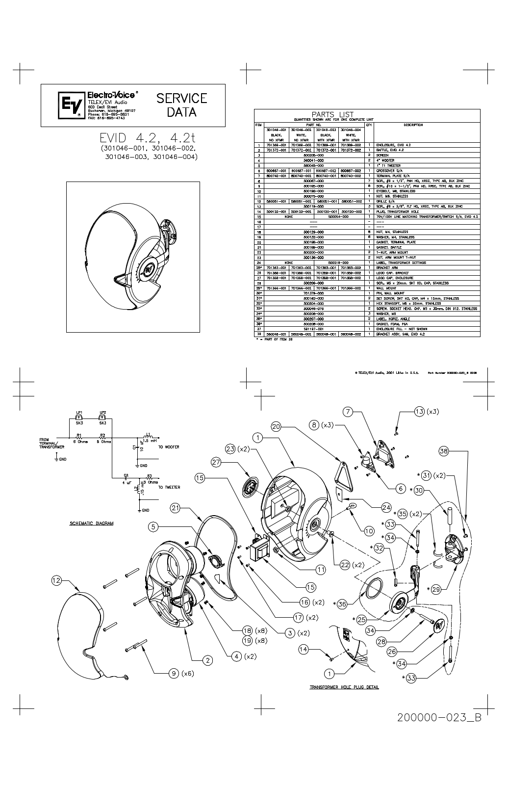 Electro-Voice EVID4 User Manual