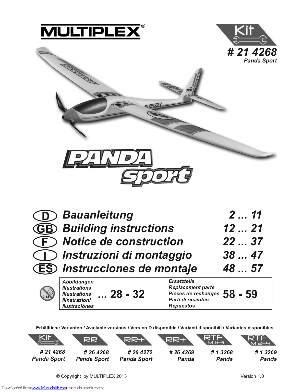 Multiplex Panda Sport Building Instructions