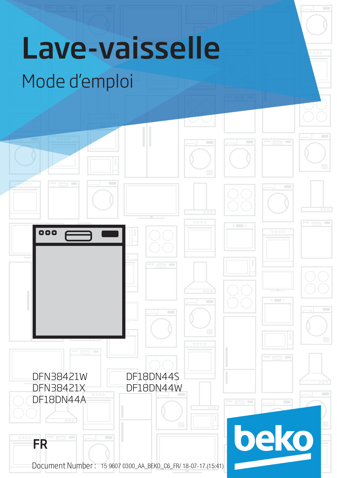 Beko DFN38421W, DFN38421X, DF18DN44A, DF18DN44S, DF18DN44W User manual