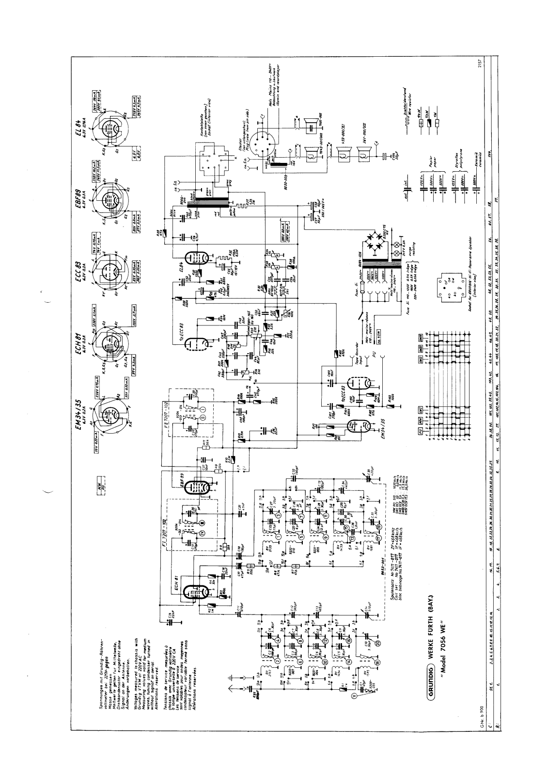 Grundig 7056-WE Schematic