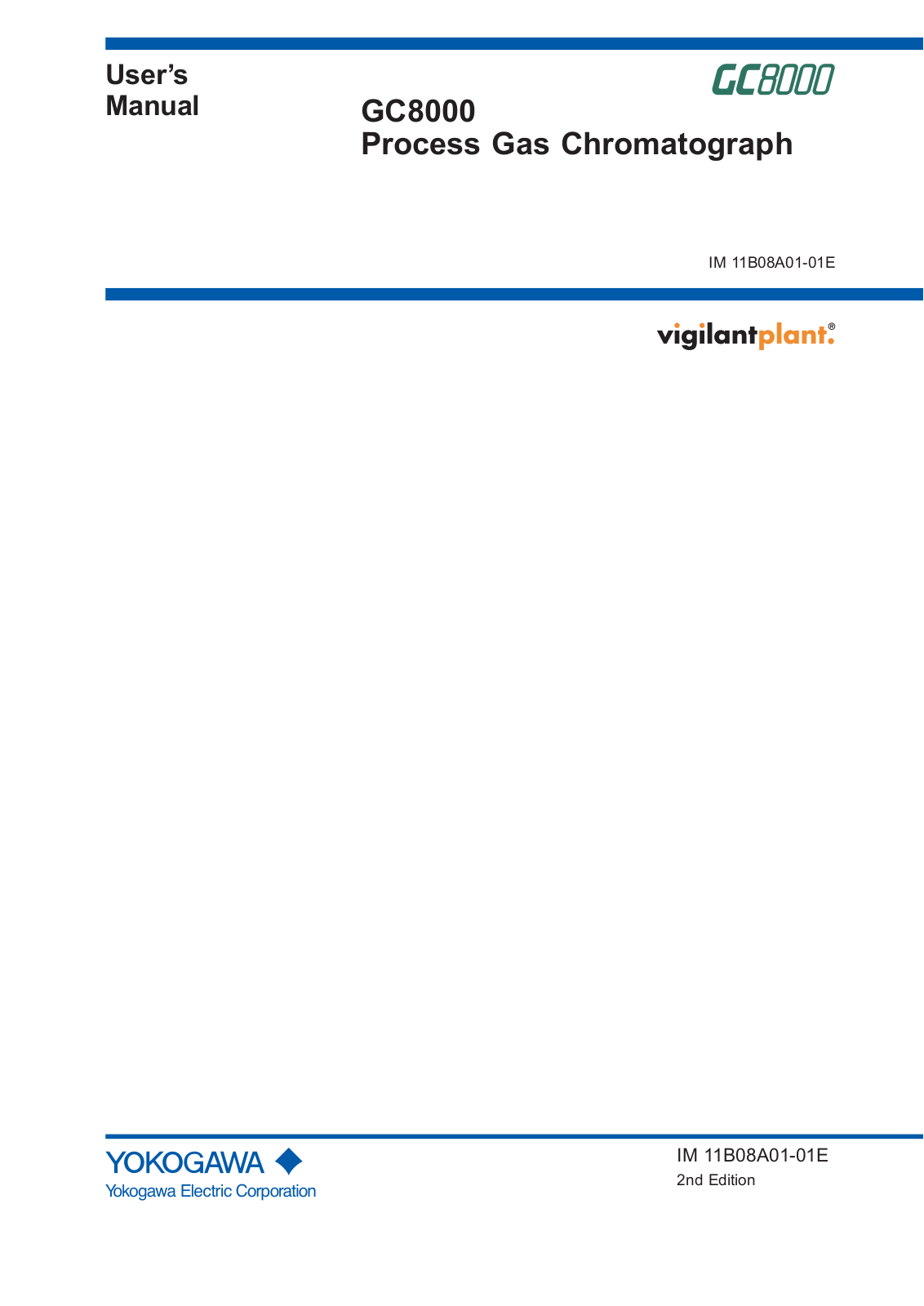 Yokogawa GC8000 User Manual