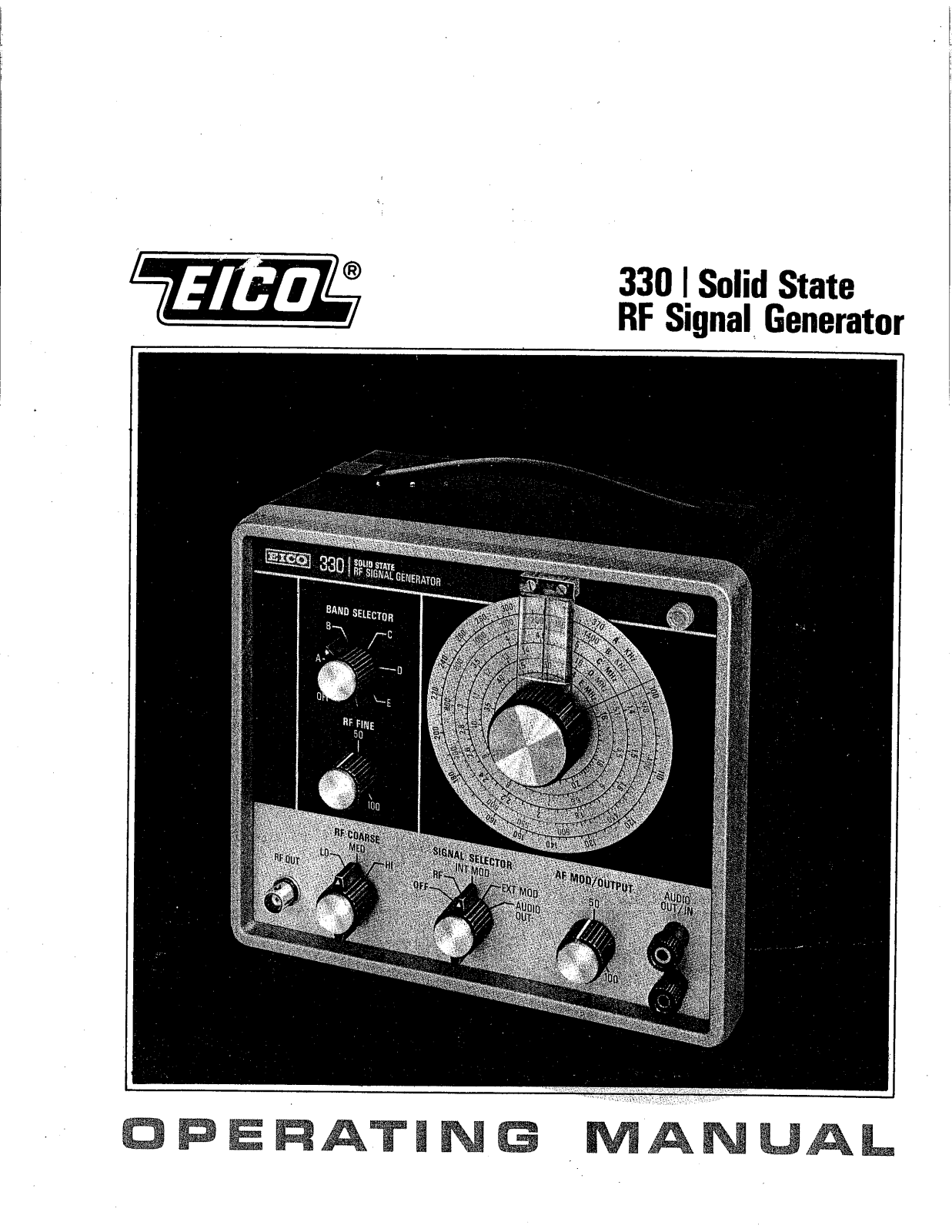 Eico 330 User Manual