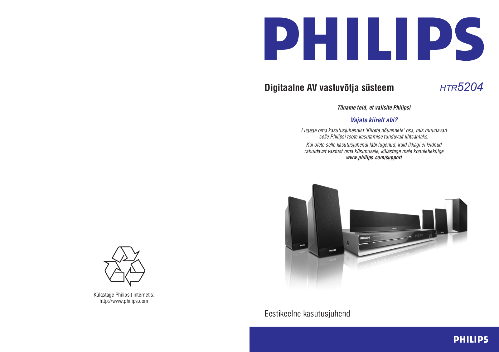 PHILIPS HTR5204 User Manual