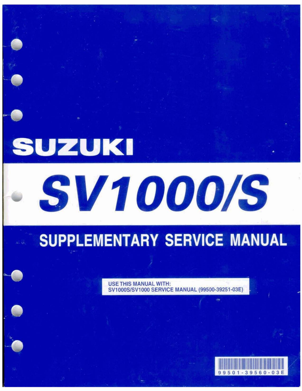 Suzuki SV1000 2005 Service Manual