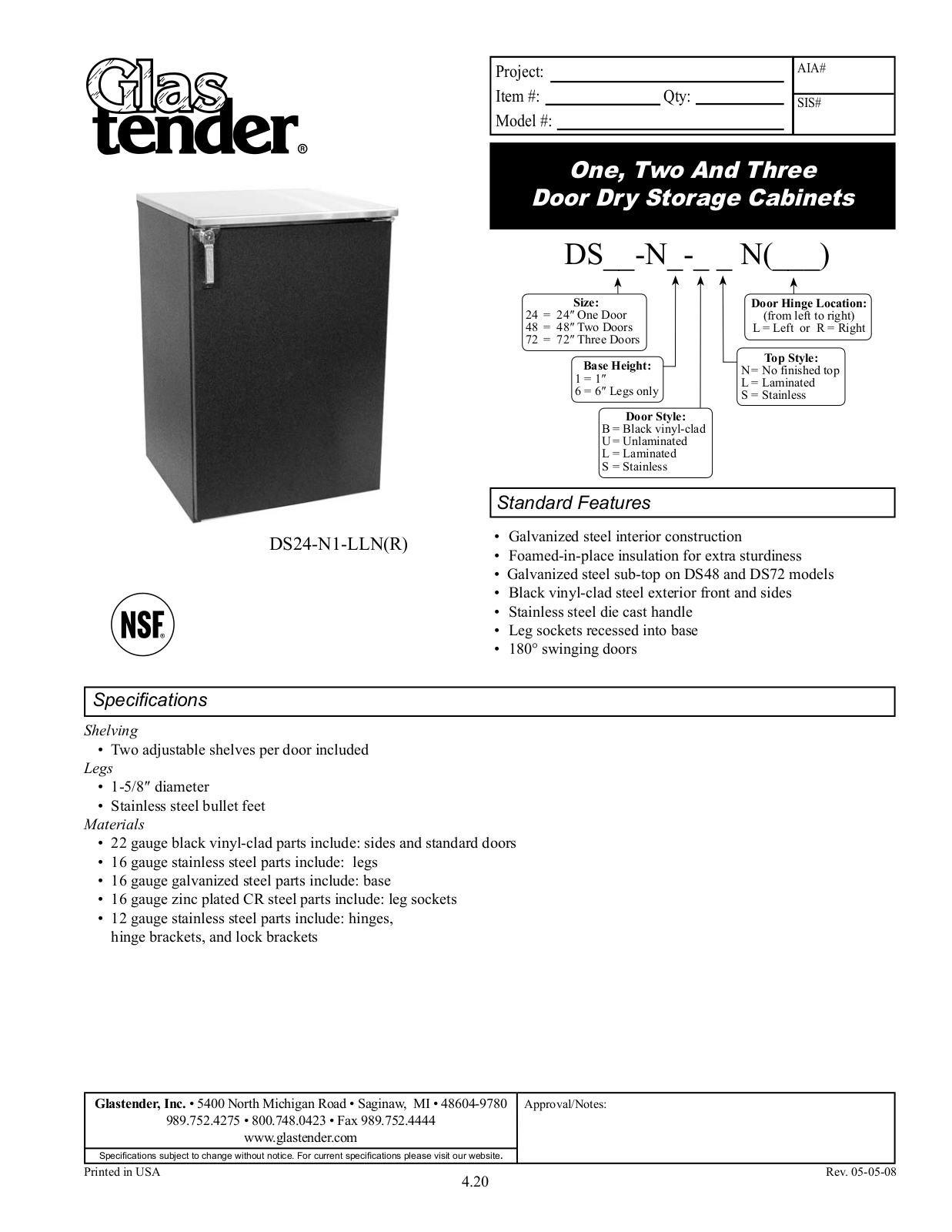 Glastender DS24 User Manual