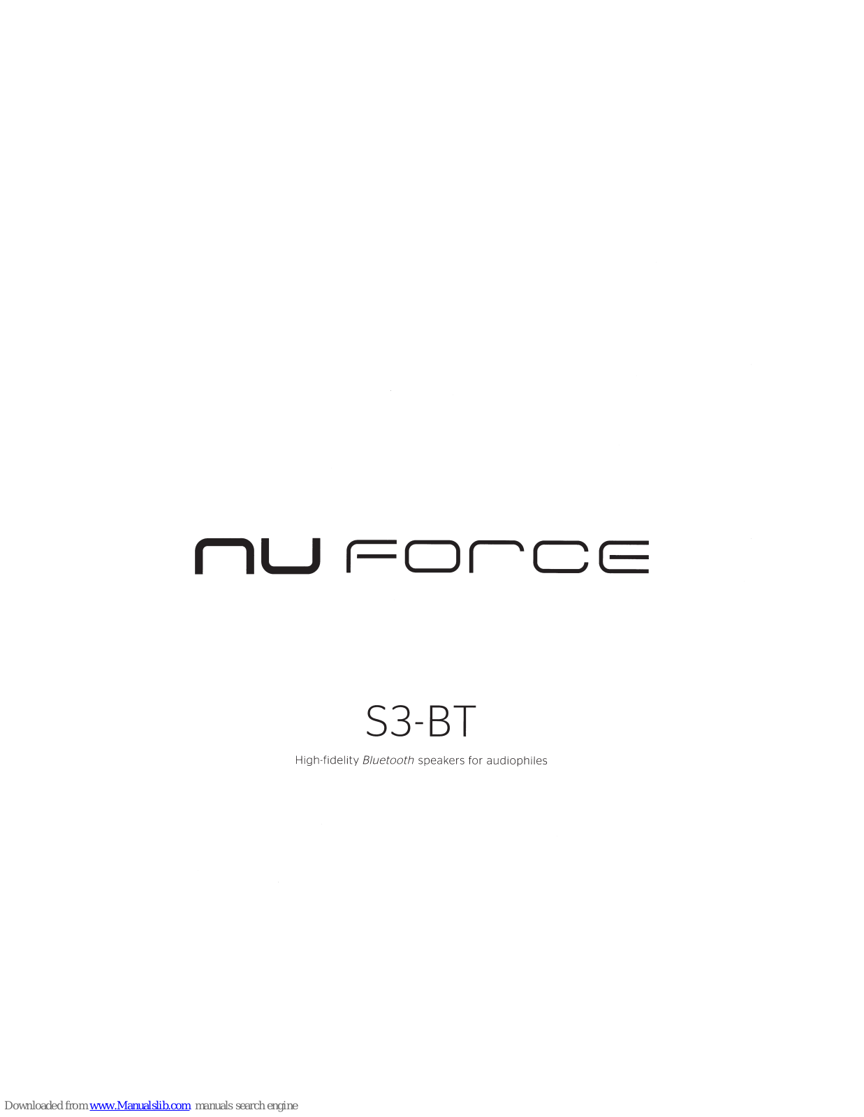 NuForce S3-BT User Manual - ManualMachine.com