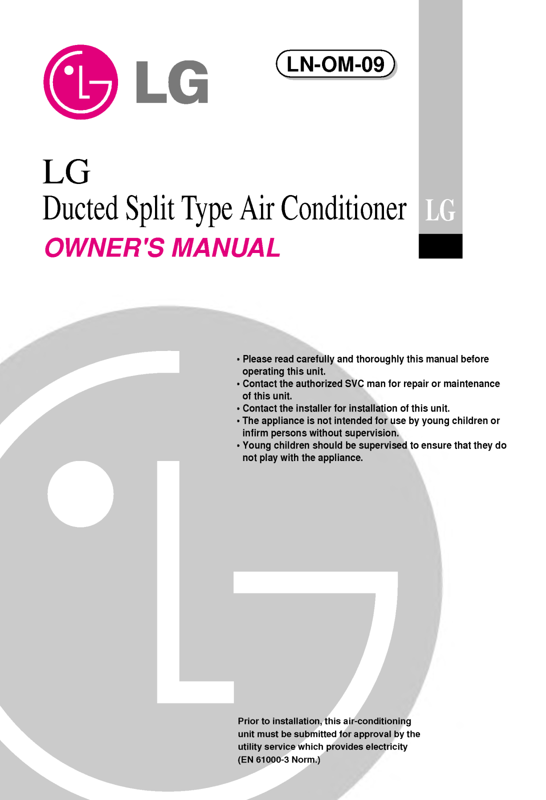 LG LN-0580ACS1 User Manual