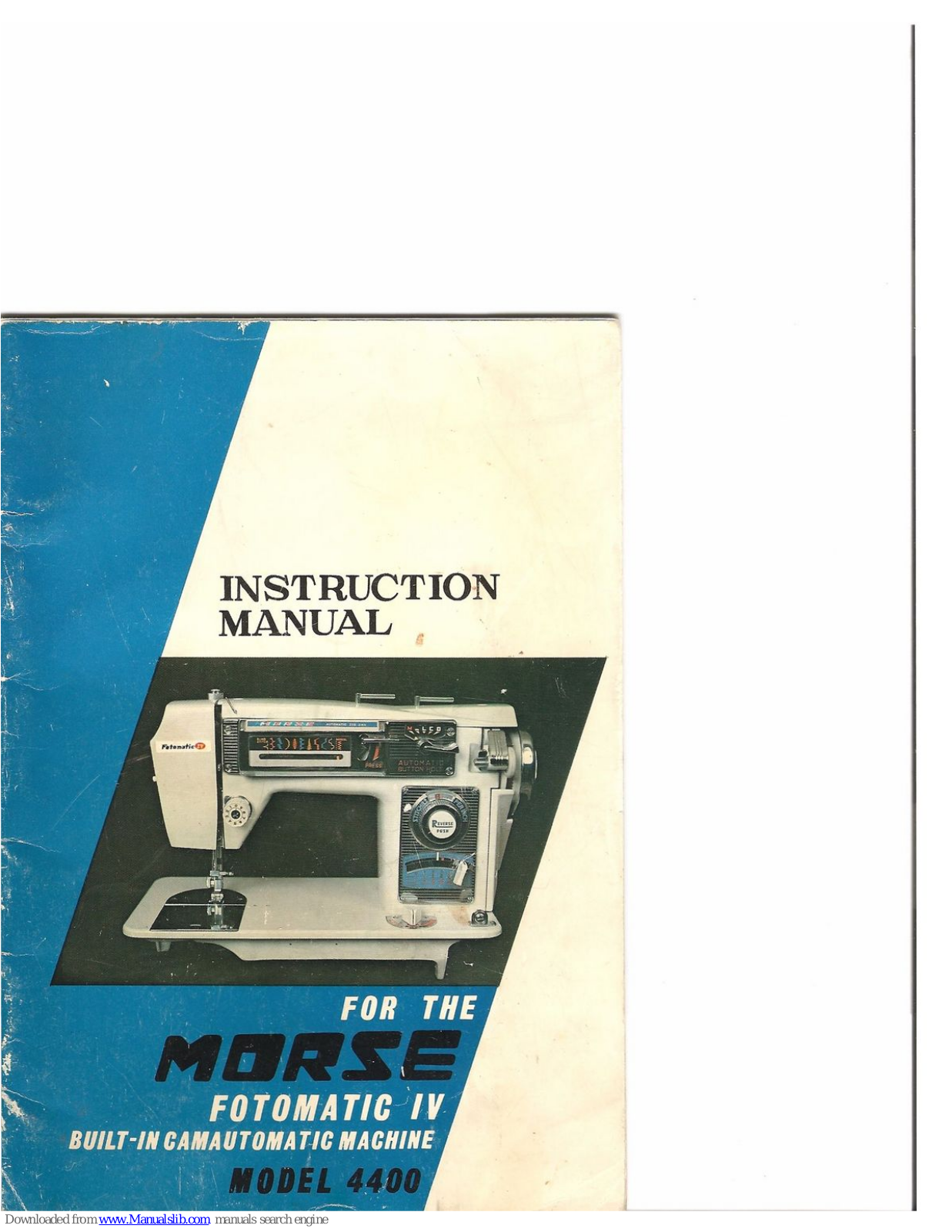 morse fotomatic IV 4400 Instruction Manual