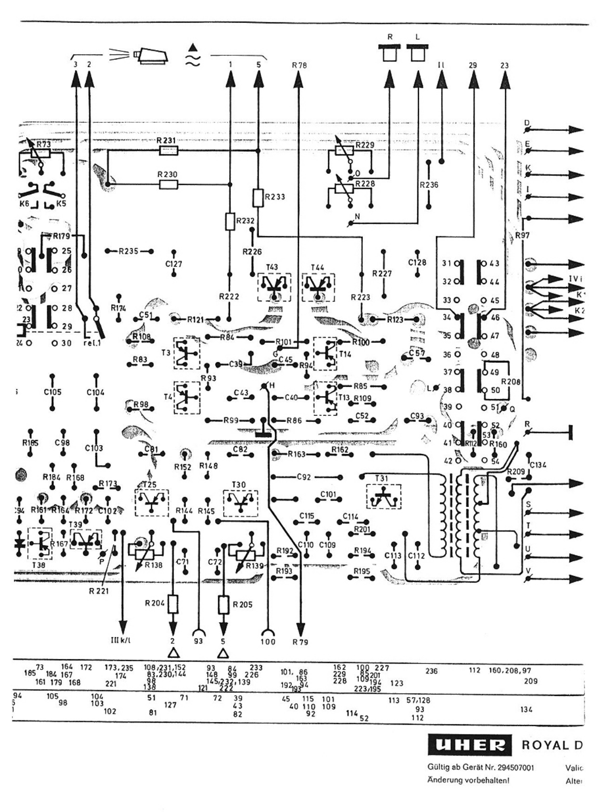 Uher Royal de Luxe Schematic