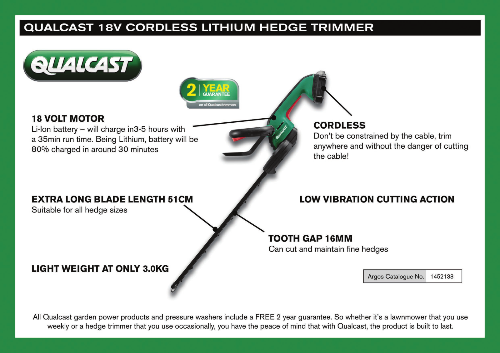 Qualcast CHT18LA1 Instruction manual