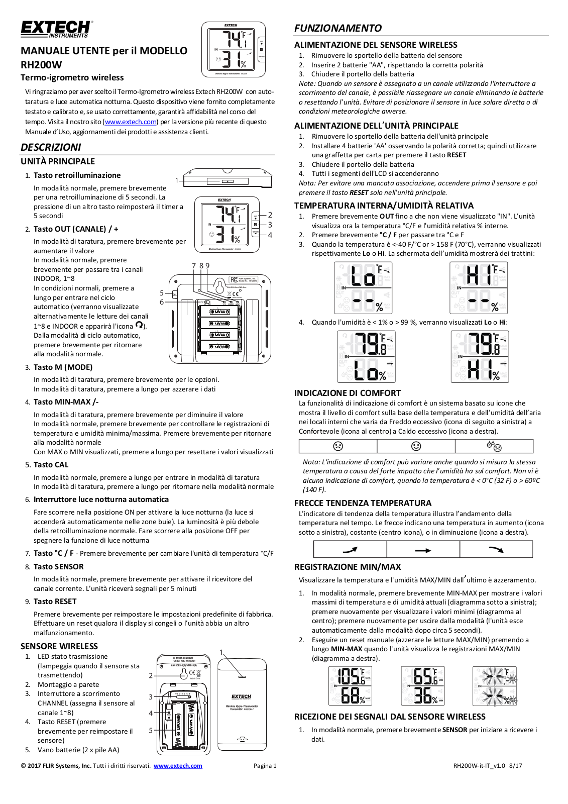 Extech RH200W User guide