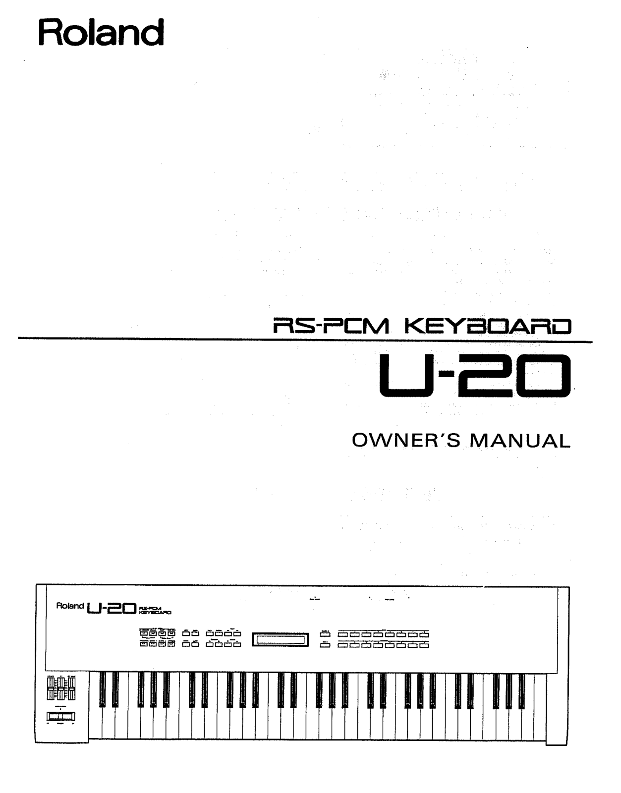 Roland Corporation U-20 Owner's Manual