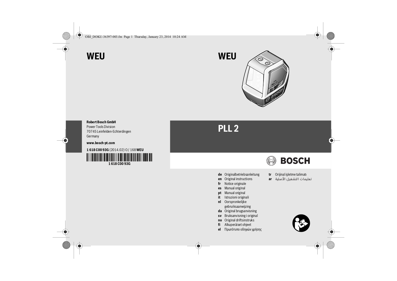 Bosch PLL 2 User guide