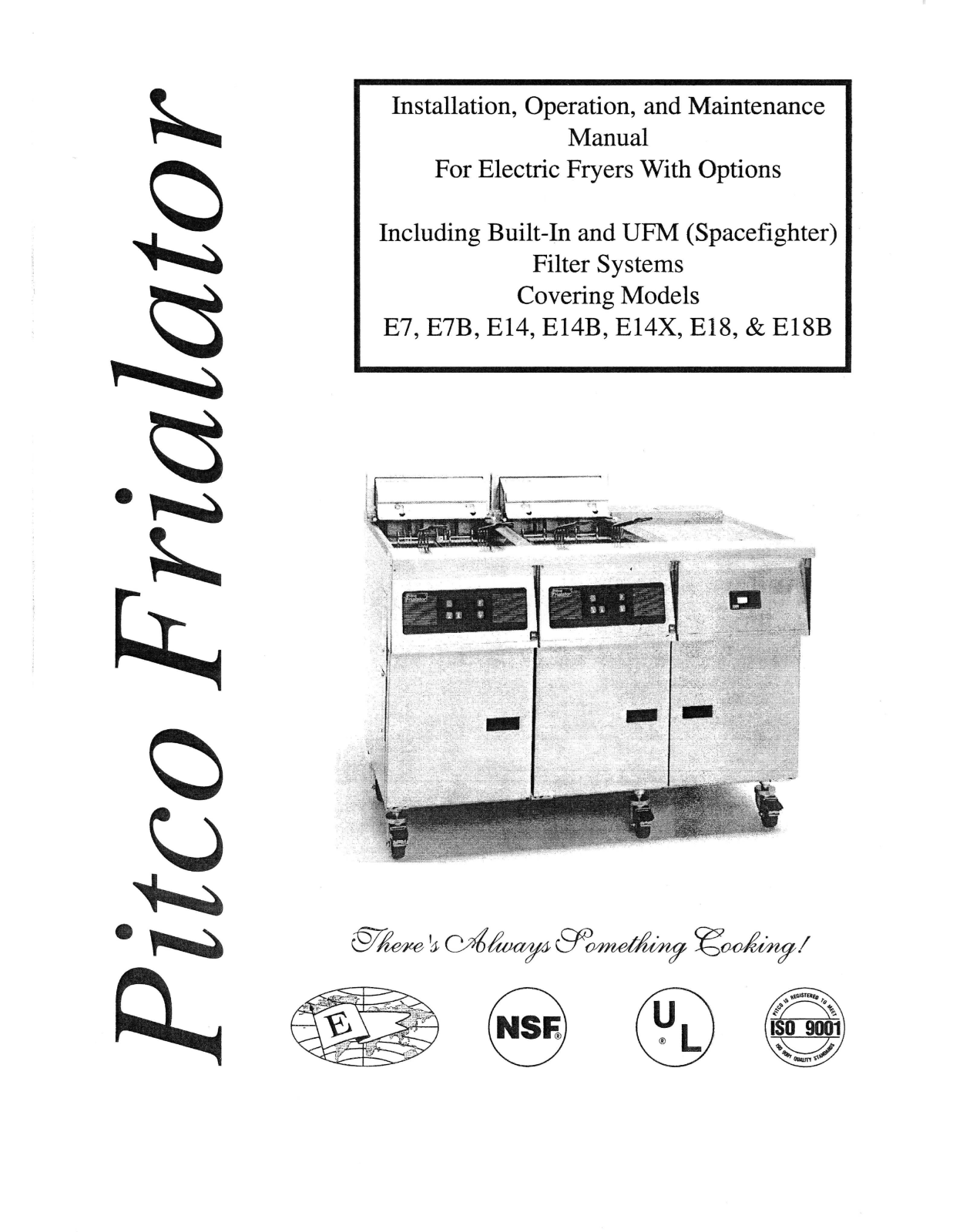 Pitco Frialator E7B, E14X User Manual