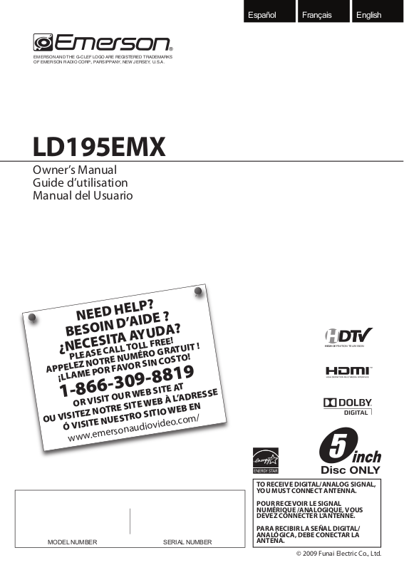 FUNAI LD195EMX User Manual