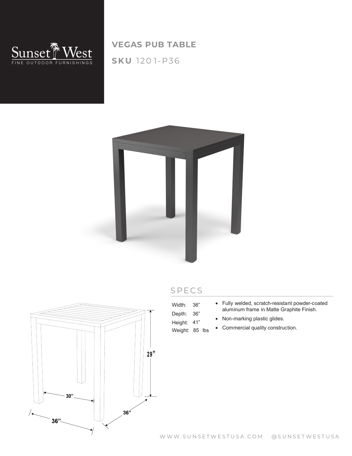 Sunset West XSW10249 Specifications - ManualMachine.com