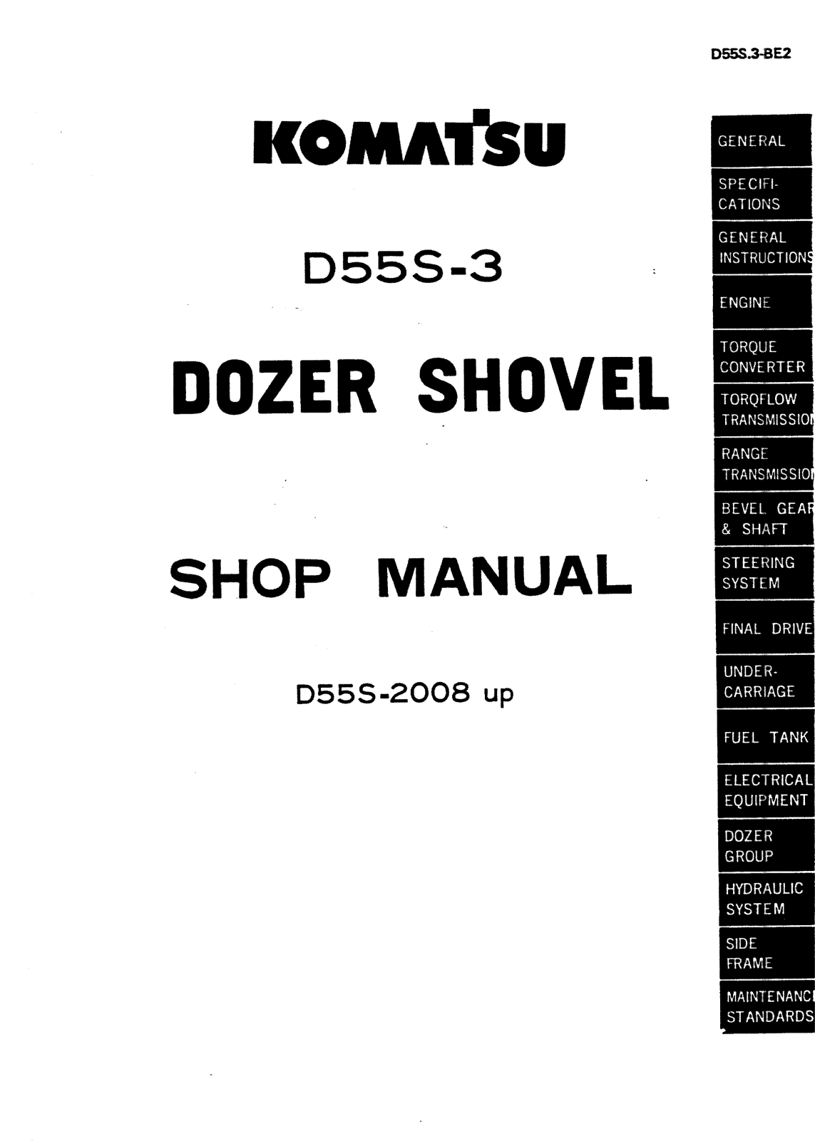 Komatsu D55S3 User Manual