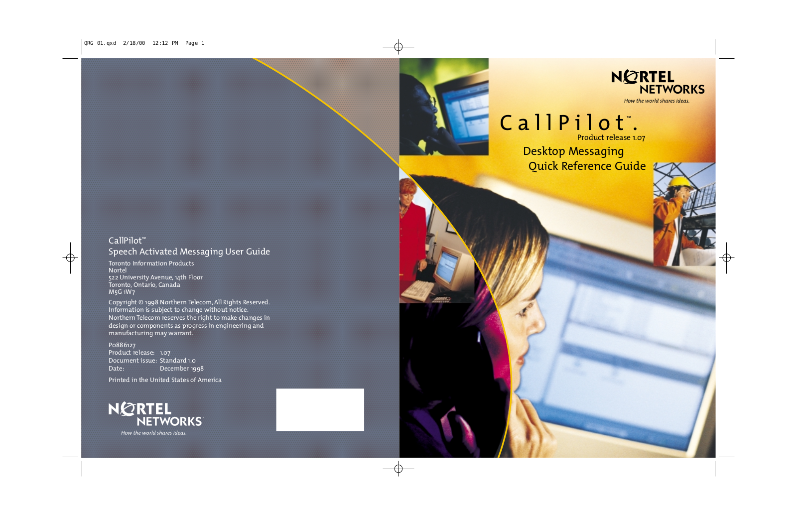 Avaya CallPilot 1.07 Desktop Messaging Reference Guide