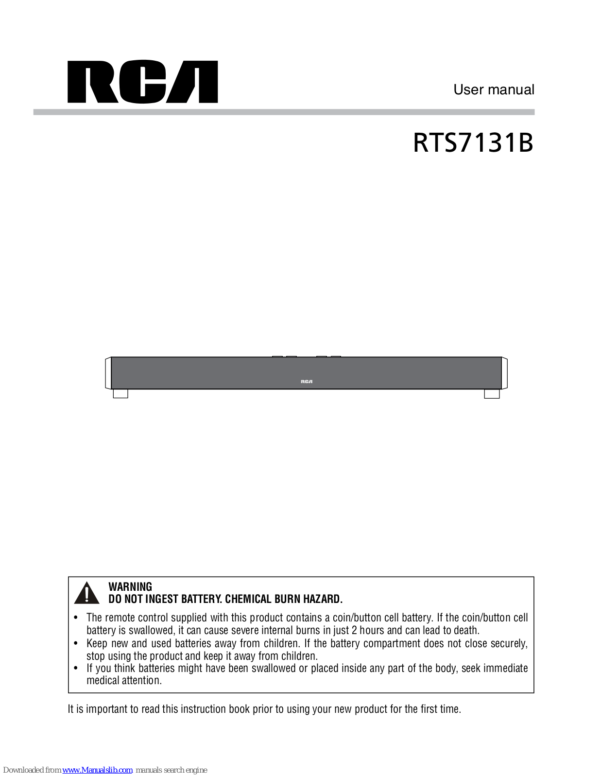 RCA RTS7131B User Manual