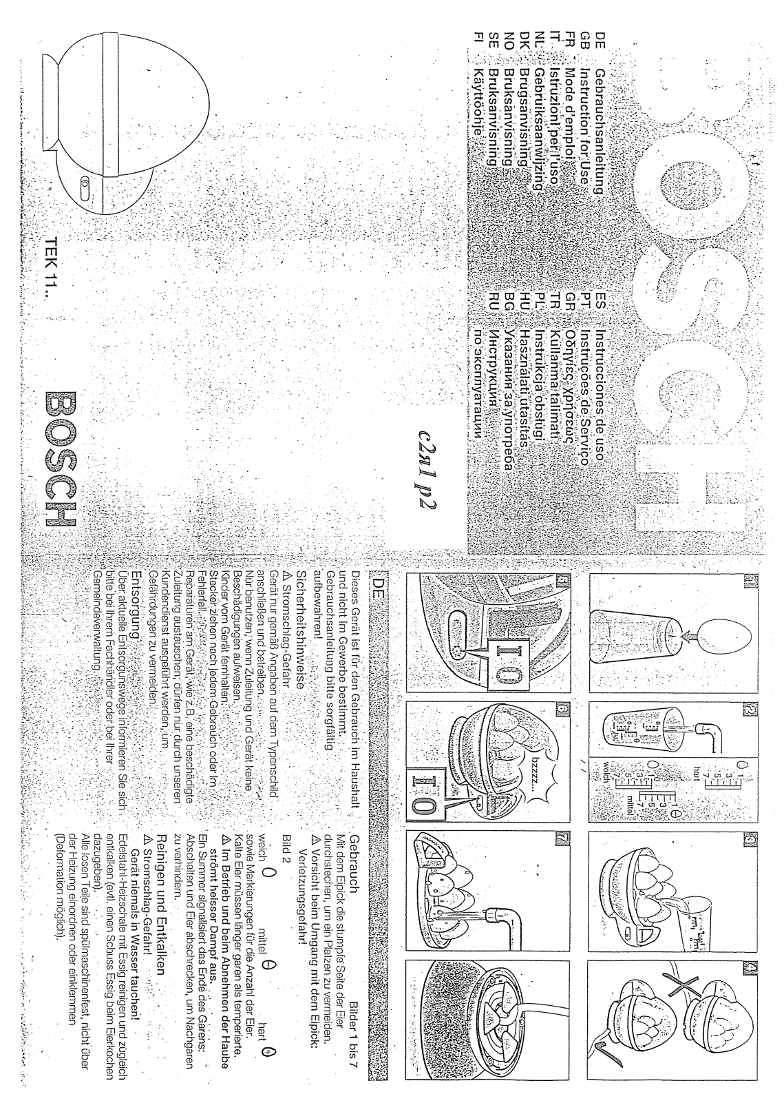 Bosch TEK 1101 User Manual