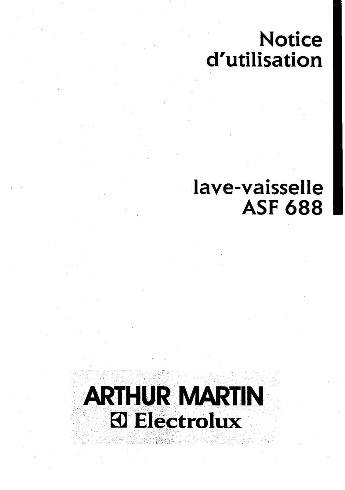 Arthur martin ASF688 User Manual