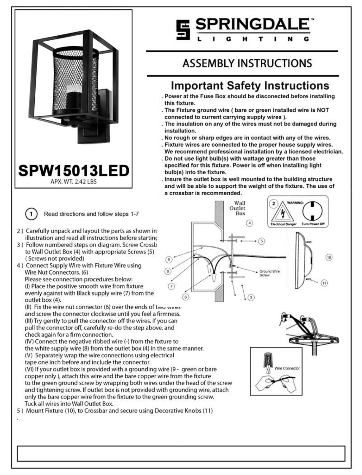 Springdale Lighting DT4630 Installation & Assembly - ManualMachine.com