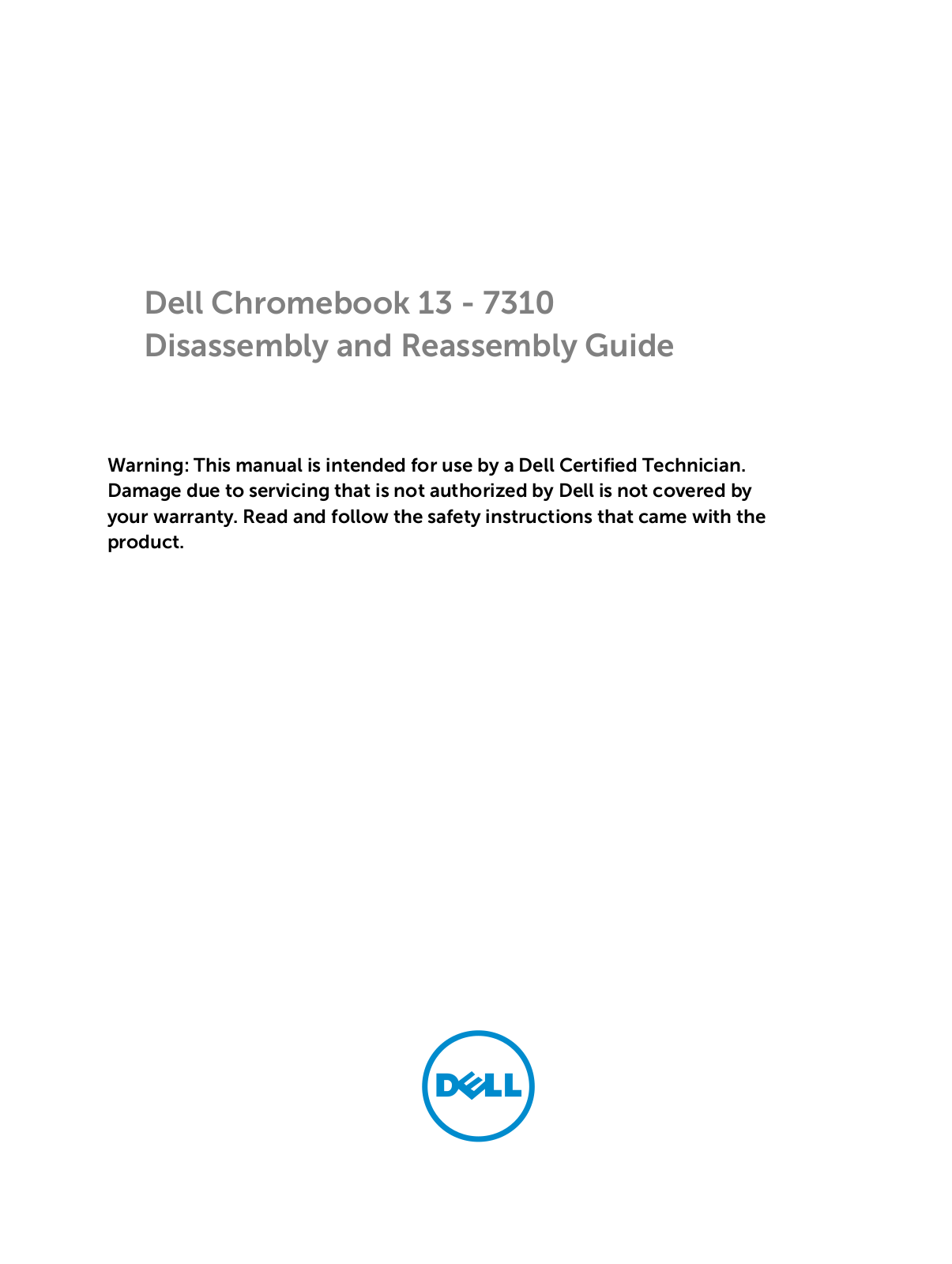 Dell Chromebook 13-7310 Owners Manual