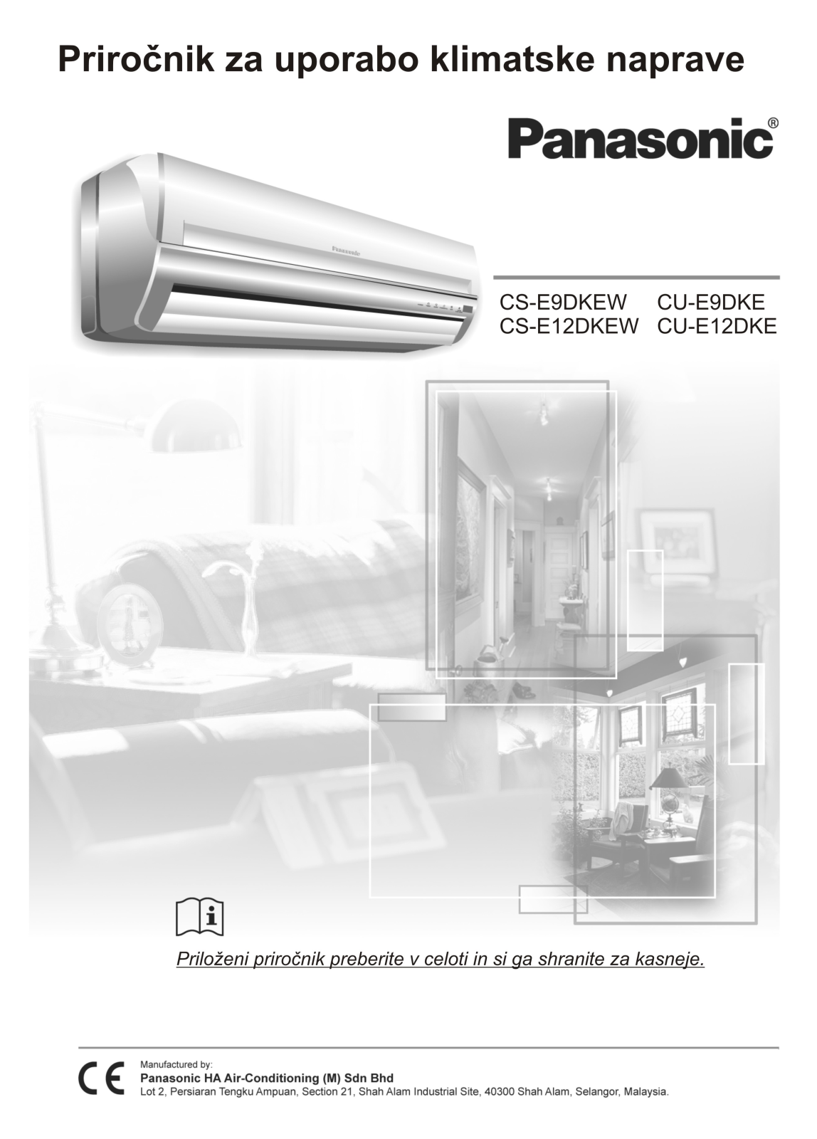 Panasonic CS-E12DKEW, CU-E9DKE, CS-E9DKEW, CU-E12DKE User Manual