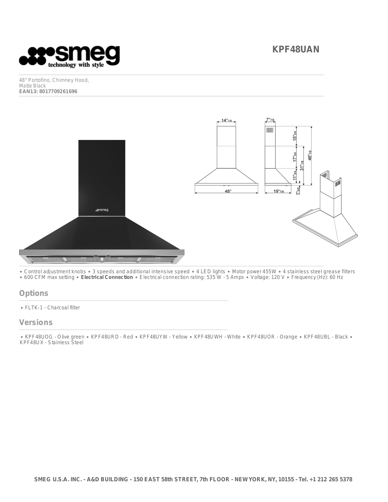 Smeg KPF48UAN User Manual